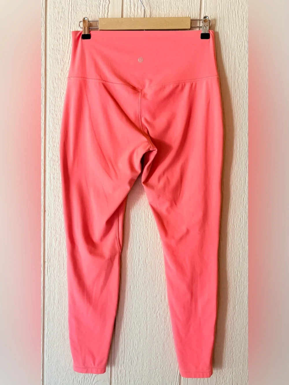 Lululemon Align High Rise Leggings Pink Coral Size 12 Yoga Athletic